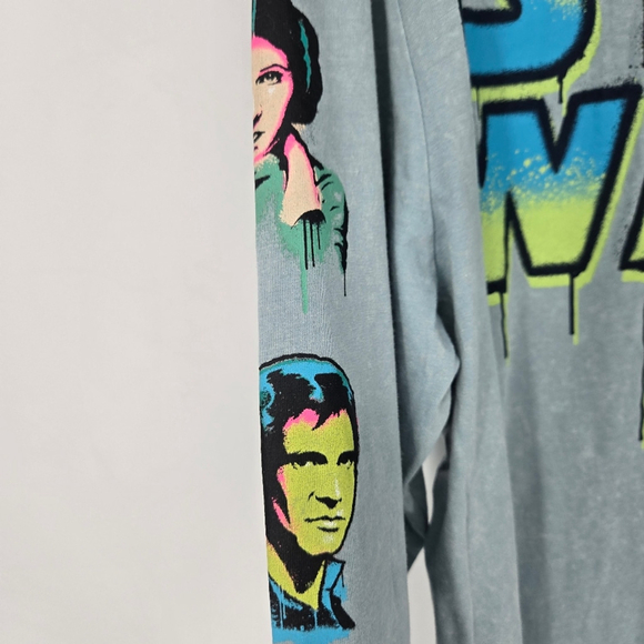 Ashley Eckstein Star Wars Long Sleeve Tee – Neon Spray Paint Style – Large NWT - Picture 4 of 9